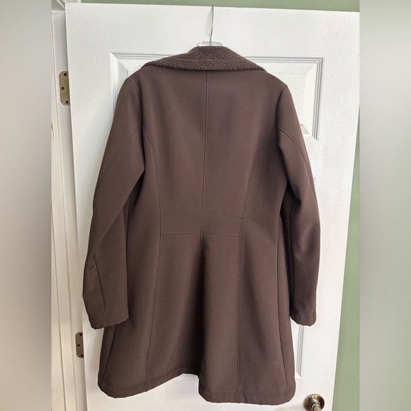Woman’s Patagonia SZ Small Brown Soft Shell Au Train Fleece Coat Jacket - Picture 14 of 14